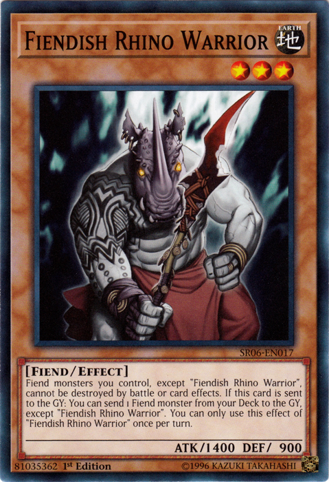 Fiendish Rhino Warrior [SR06-EN017] Common | Devastation Store