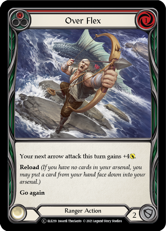 Over Flex (Red) [U-ELE219] Unlimited Rainbow Foil | Devastation Store