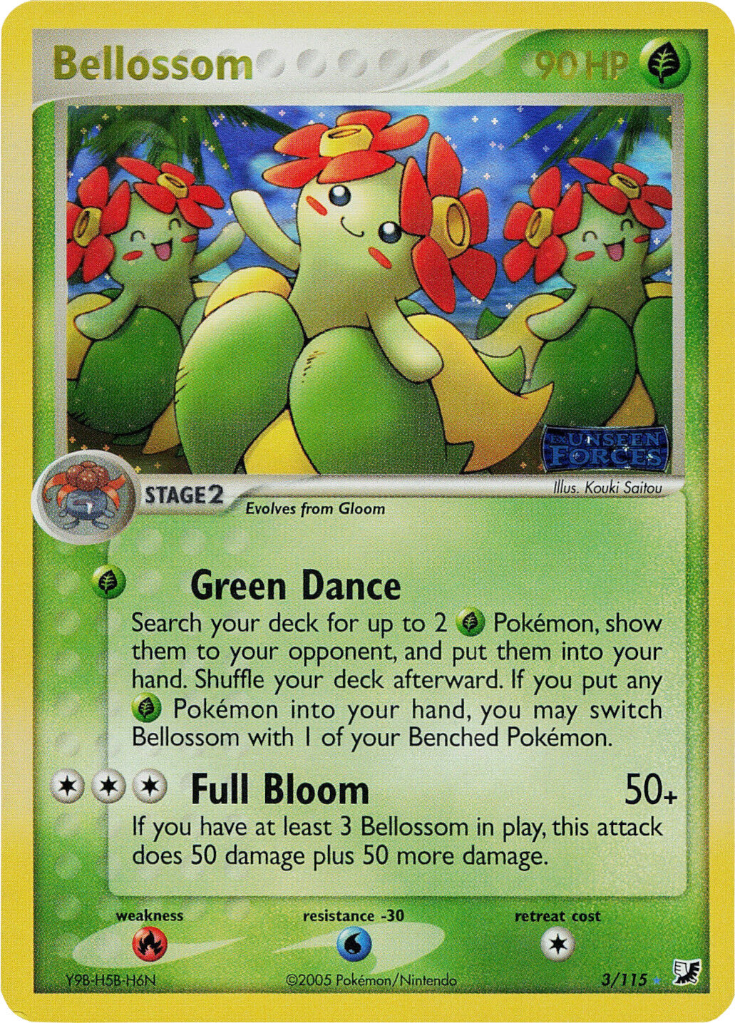 Bellossom (3/115) (Stamped) [EX: Unseen Forces] | Devastation Store