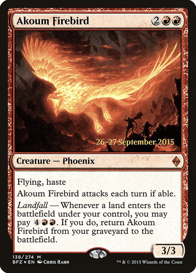 Akoum Firebird  [Battle for Zendikar Prerelease Promos] - Devastation Store | Devastation Store