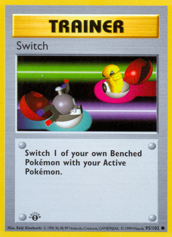 Switch (95/102) (Shadowless) [Base Set 1st Edition] | Devastation Store