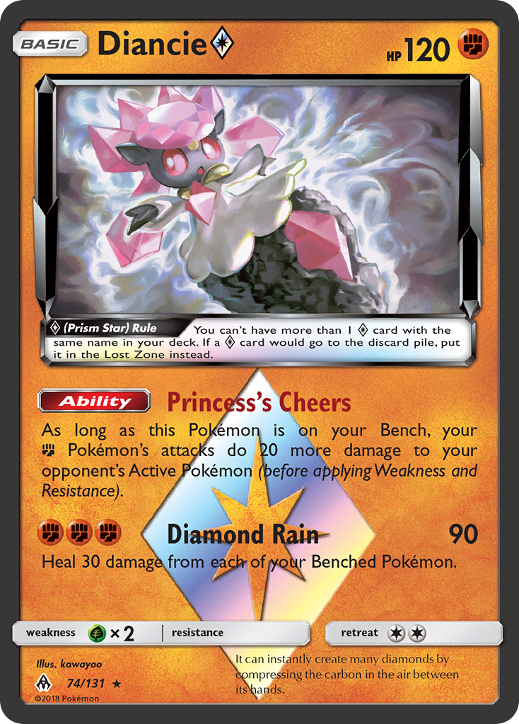 Diancie (74/131) (Prism Star) [Sun & Moon: Forbidden Light] | Devastation Store