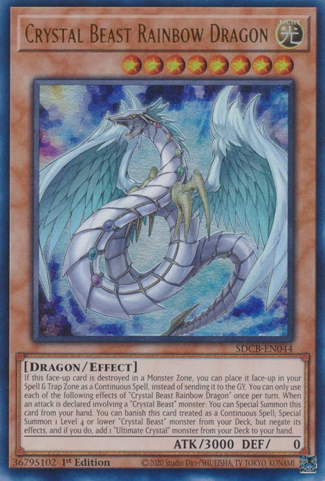 Crystal Beast Rainbow Dragon [SDCB-EN044] Ultra Rare | Devastation Store
