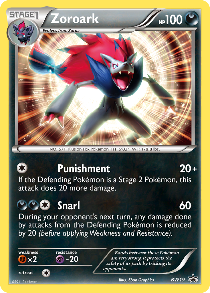 Zoroark (BW19) [Black & White: Black Star Promos] | Devastation Store