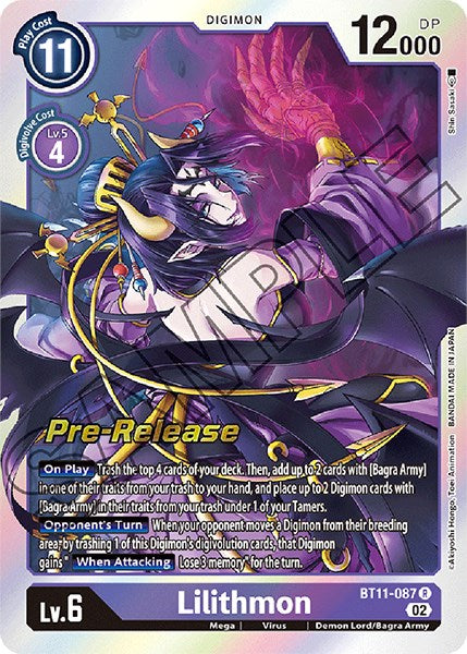 Lilithmon [BT11-087] [Dimensional Phase Pre-Release Promos] | Devastation Store