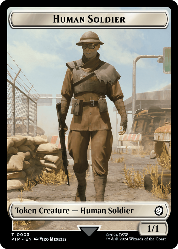 Radiation // Human Soldier Double-Sided Token [Fallout Tokens] | Devastation Store