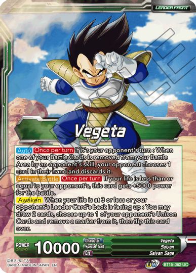 Vegeta // Vegeta, Destined Confrontation (BT15-062) [Saiyan Showdown Prerelease Promos] | Devastation Store