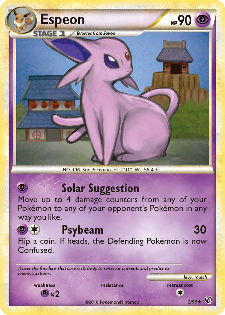 Espeon (2/90) (Cracked Ice Holo) (Theme Deck Exclusive) [HeartGold & SoulSilver: Unleashed] | Devastation Store