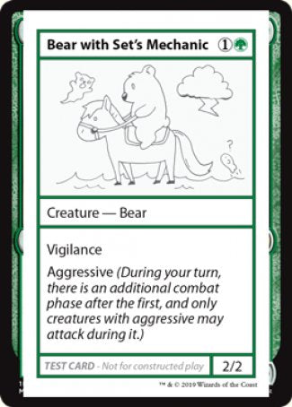 Bear with Set's Mechanic (2021 Edition) [Mystery Booster Playtest Cards] | Devastation Store