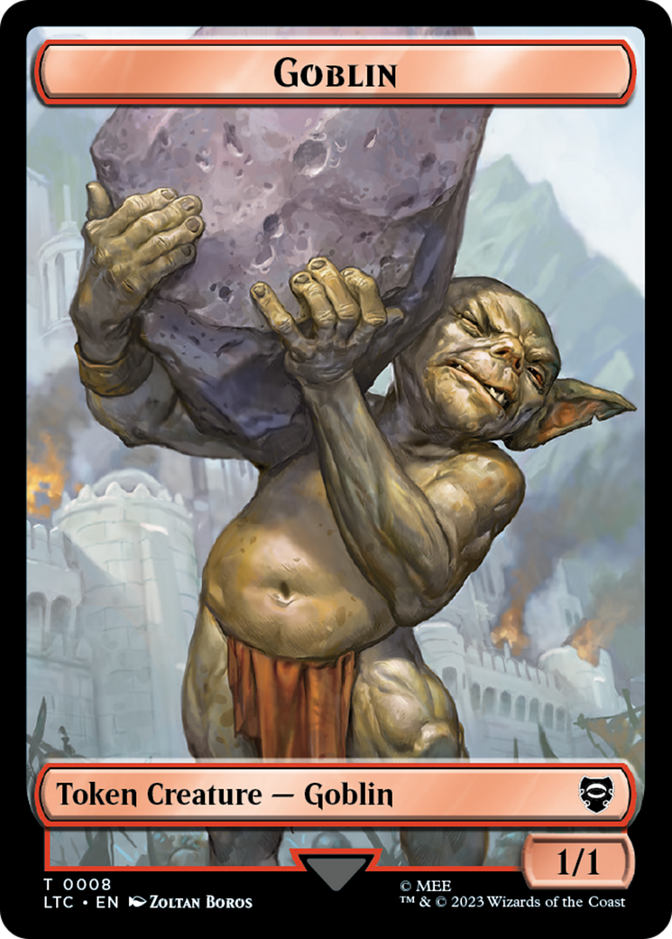 Goblin // Wraith Double-Sided Token [The Lord of the Rings: Tales of Middle-Earth Commander Tokens] | Devastation Store