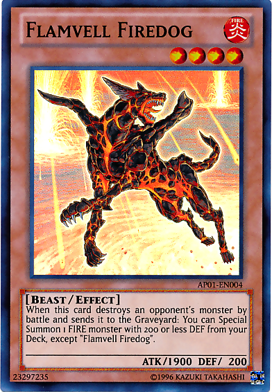 Flamvell Firedog [AP01-EN004] Super Rare | Devastation Store