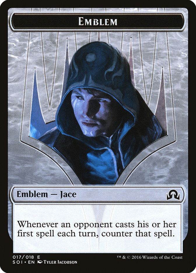 Jace, Unraveler of Secrets Emblem [Shadows over Innistrad Tokens] - Devastation Store | Devastation Store