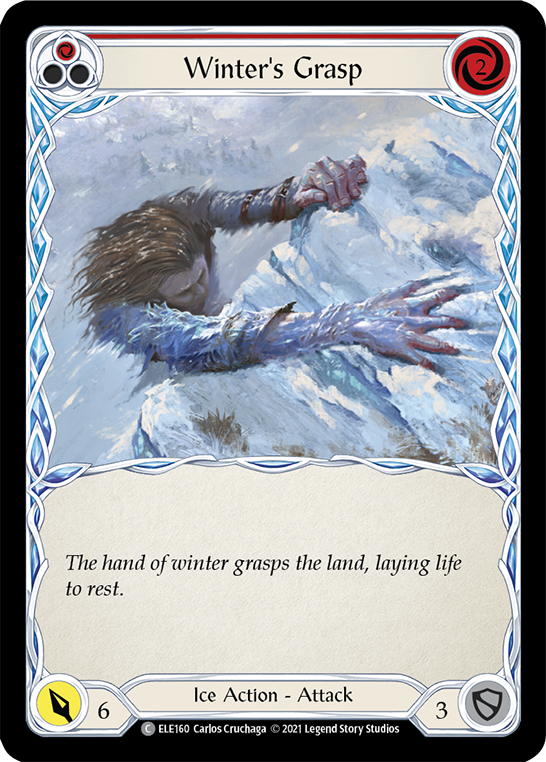 Winter's Grasp (Red) [ELE160] (Tales of Aria)  1st Edition Rainbow Foil | Devastation Store