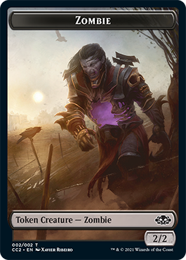 Snake // Zombie Double-sided Token [Commander Collection: Black Tokens] | Devastation Store