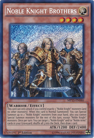 Noble Knight Brothers [MP15-EN046] Secret Rare | Devastation Store