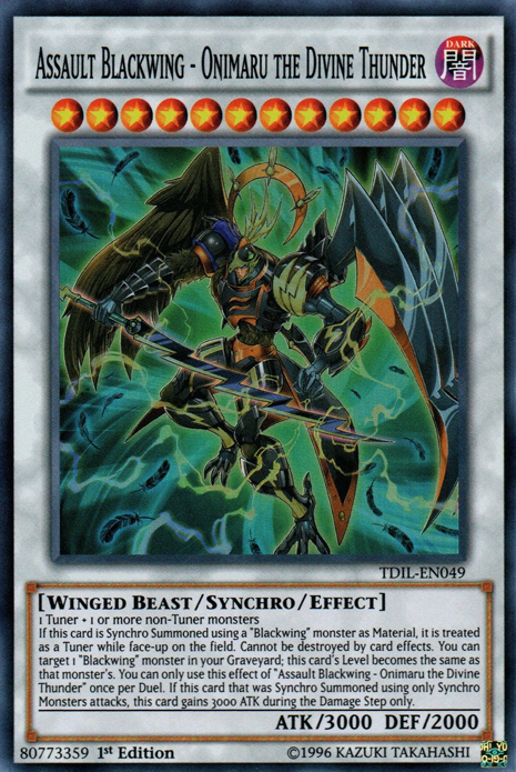 Assault Blackwing - Onimaru the Divine Thunder [TDIL-EN049] Super Rare | Devastation Store