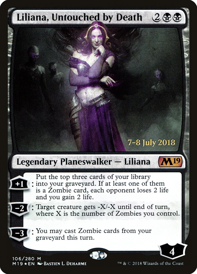 Liliana, Untouched by Death  [Core Set 2019 Prerelease Promos] - Devastation Store | Devastation Store