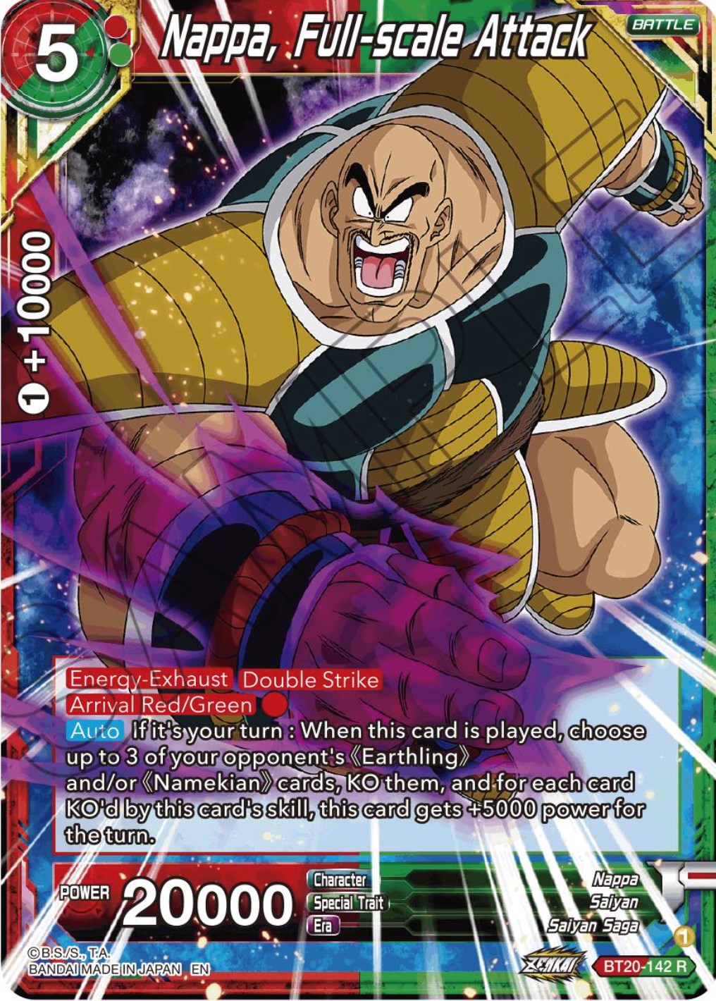 Nappa, Full-scale Attack (BT20-142) [Power Absorbed] | Devastation Store