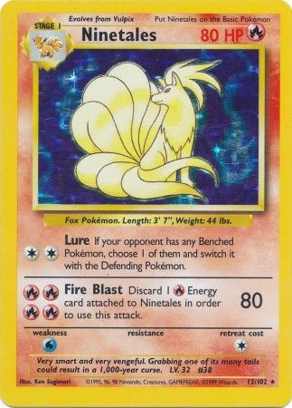 Ninetales (12/102) [Base Set Unlimited] | Devastation Store