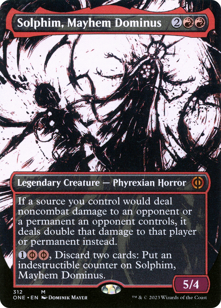 Solphim, Mayhem Dominus (Borderless Ichor) [Phyrexia: All Will Be One] | Devastation Store