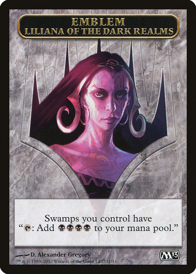 Liliana of the Dark Realms Emblem [Magic 2013 Tokens] - Devastation Store | Devastation Store