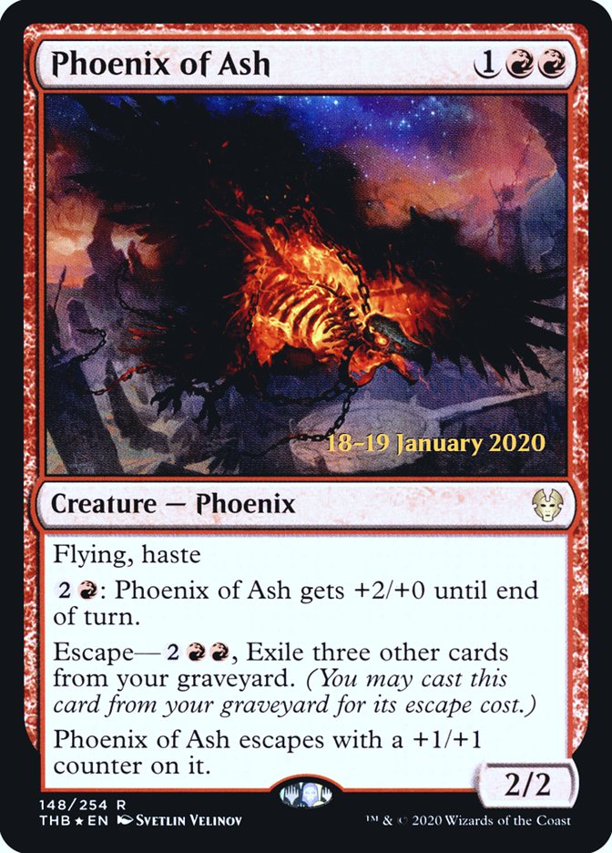Phoenix of Ash [Theros Beyond Death Prerelease Promos] | Devastation Store