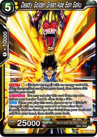 Deadly Golden Great Ape Son Goku [BT4-080] | Devastation Store