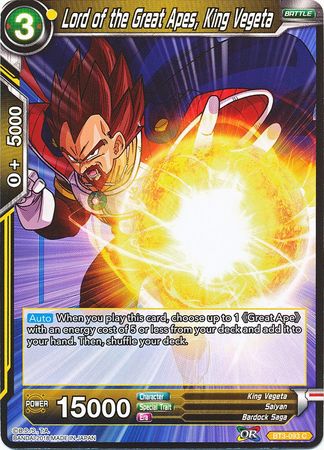 Lord of the Great Apes, King Vegeta [BT3-093] | Devastation Store