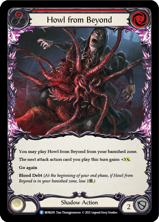 Howl from Beyond (Red) (Rainbow Foil) [MON200-RF] 1st Edition Rainbow Foil - Devastation Store | Devastation Store