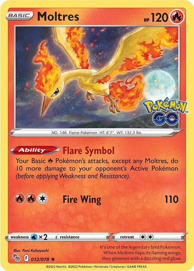 Moltres (012/078) [Pokémon GO] | Devastation Store