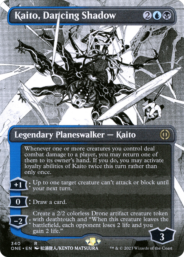 Kaito, Dancing Shadow (Borderless Manga) [Phyrexia: All Will Be One] | Devastation Store
