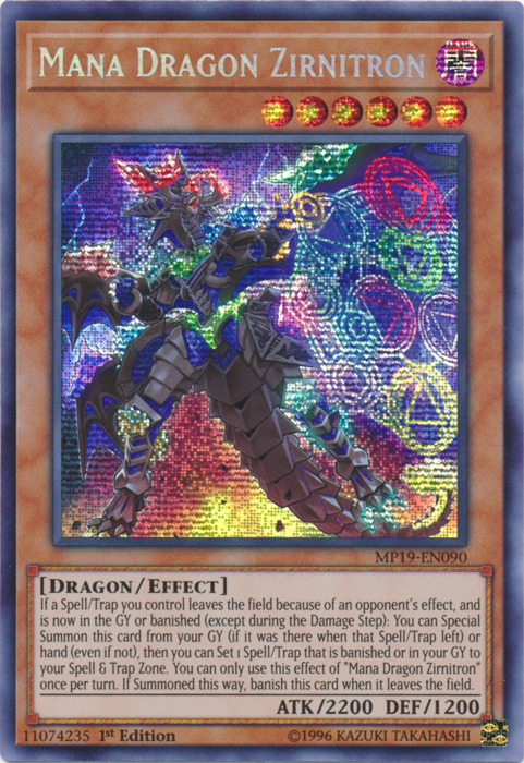 Mana Dragon Zirnitron [MP19-EN090] Prismatic Secret Rare | Devastation Store