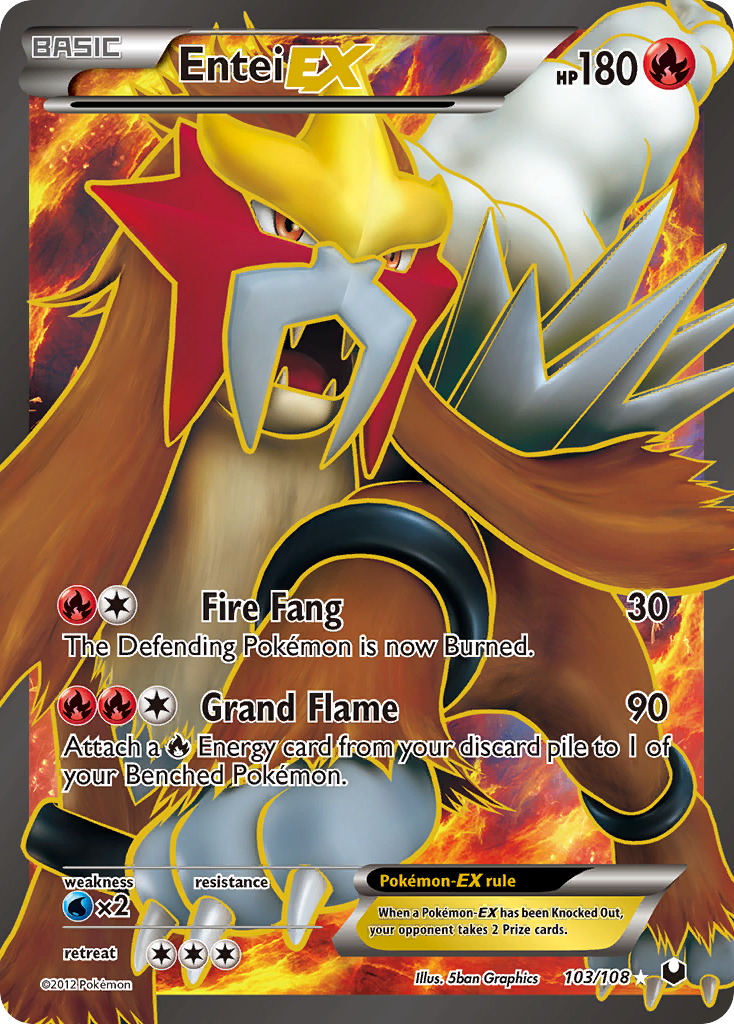 Entei EX (103/108) [Black & White: Dark Explorers] | Devastation Store