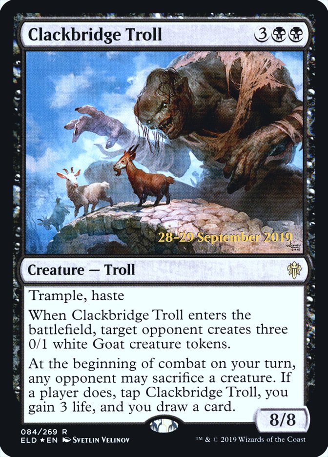 Clackbridge Troll  [Throne of Eldraine Prerelease Promos] | Devastation Store