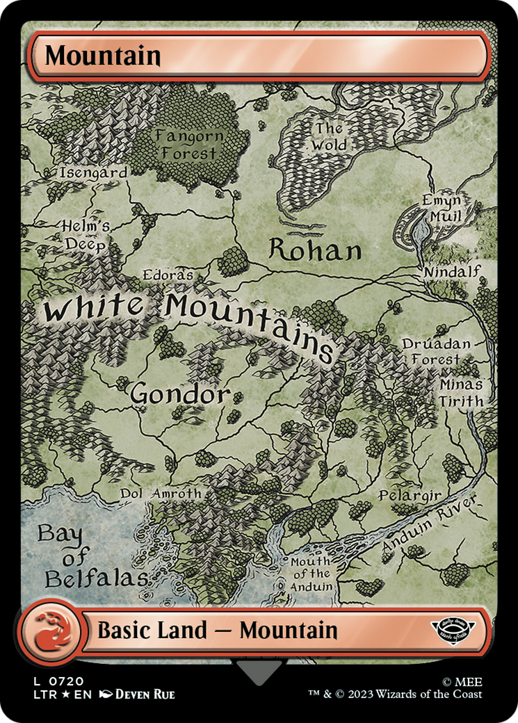 Mountain (720) (Surge Foil) [The Lord of the Rings: Tales of Middle-Earth] | Devastation Store