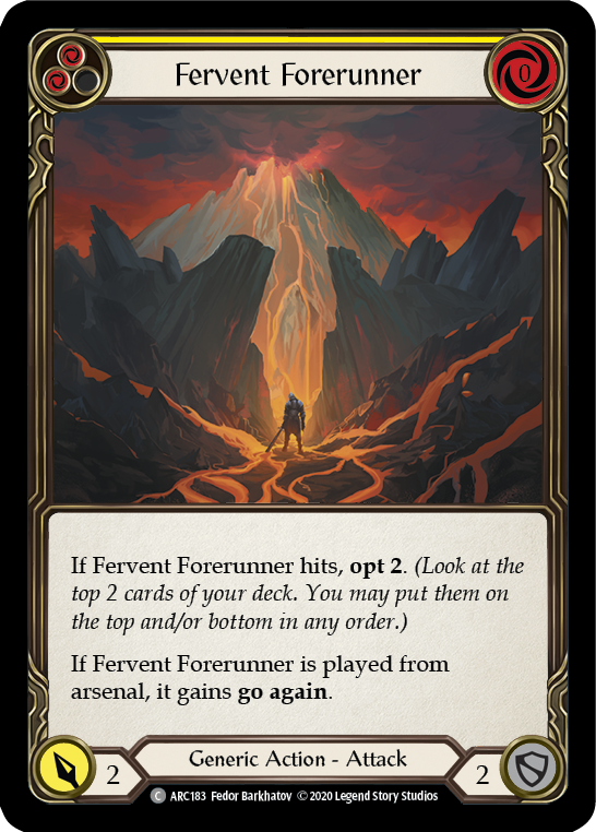 Fervent Forerunner (Yellow) [ARC183] Unlimited Edition Rainbow Foil - Devastation Store | Devastation Store