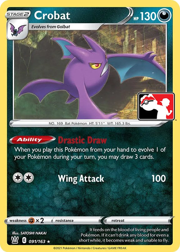 Crobat (091/163) [Prize Pack Series One] | Devastation Store