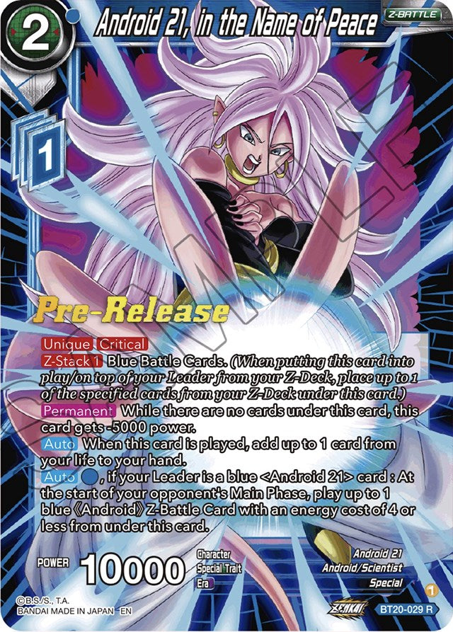 Android 21, in the Name of Peace (BT20-029) [Power Absorbed Prerelease Promos] | Devastation Store