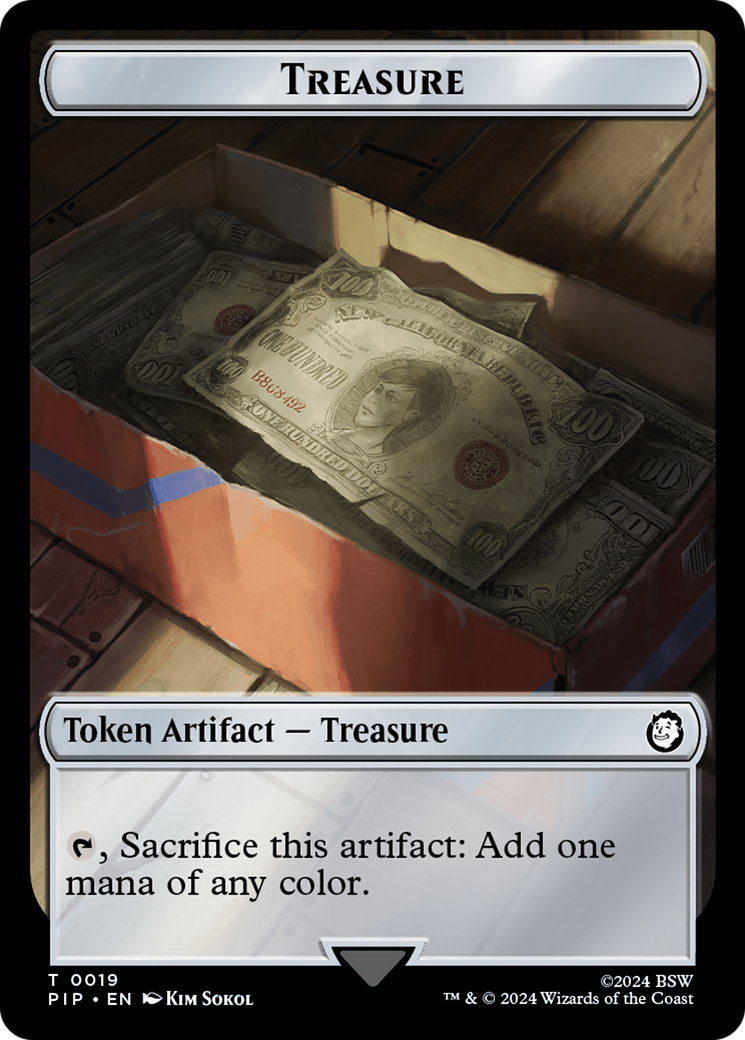 Treasure (0019) // Warrior Double-Sided Token [Fallout Tokens] | Devastation Store