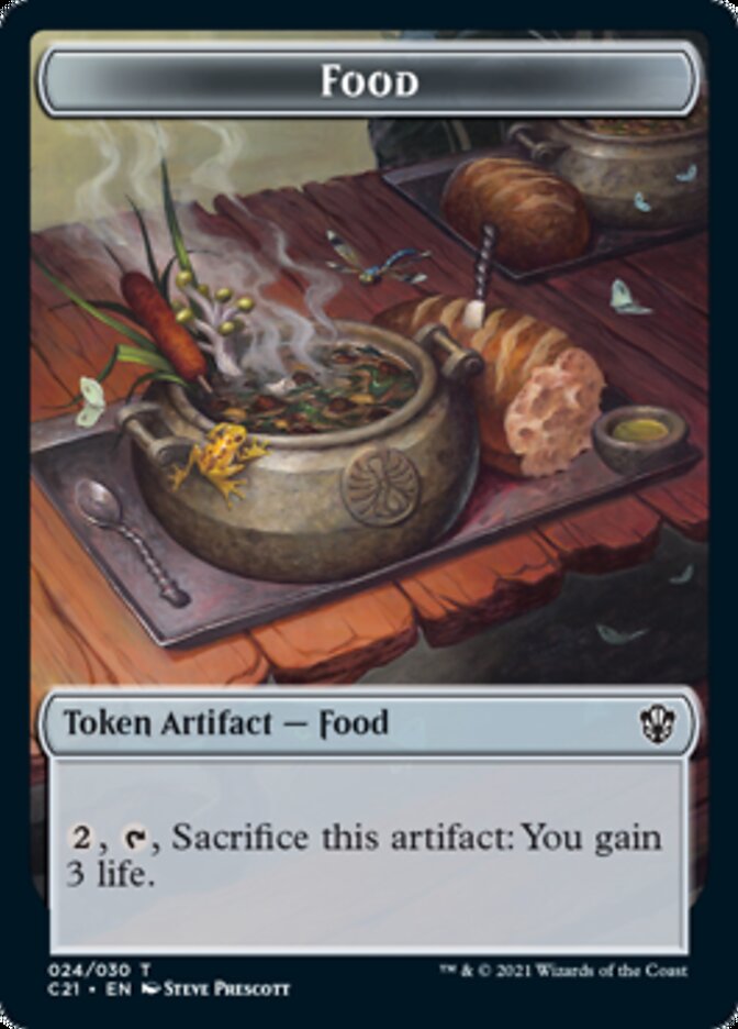 Food // Saproling Token [Commander 2021 Tokens] | Devastation Store