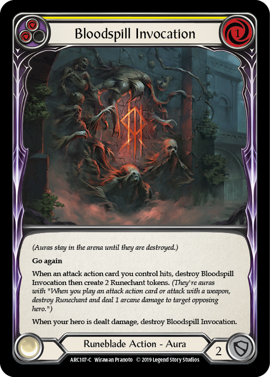 Bloodspill Invocation (Yellow) [ARC107-C] 1st Edition Normal - Devastation Store | Devastation Store