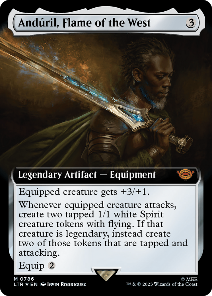 Anduril, Flame of the West (Extended Art) (Surge Foil) [The Lord of the Rings: Tales of Middle-Earth] | Devastation Store
