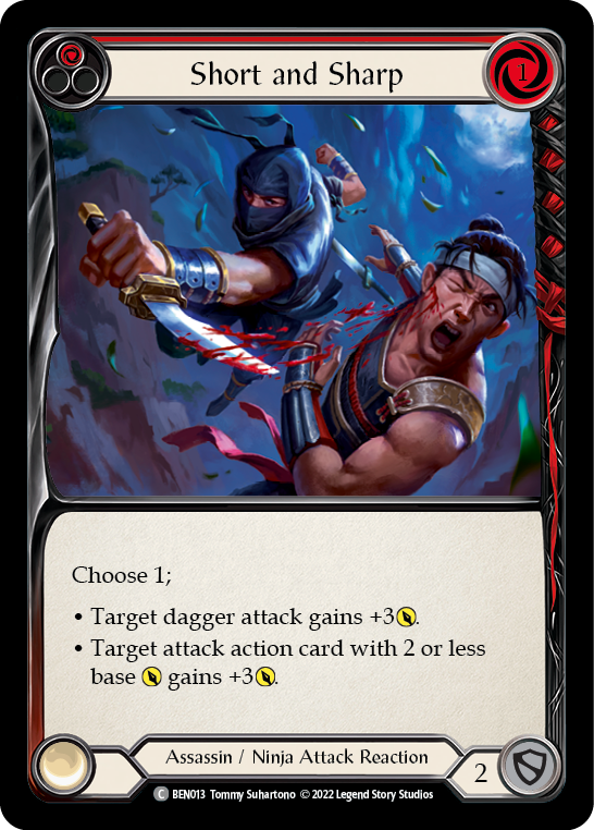 Short and Sharp (Red) [BEN013] (Outsiders Benji Blitz Deck) | Devastation Store