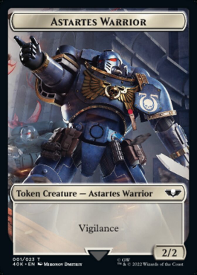 Astartes Warrior // Robot Double-sided Token (Surge Foil) [Universes Beyond: Warhammer 40,000 Tokens] | Devastation Store