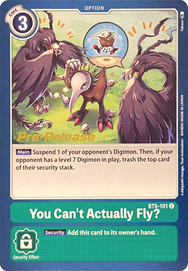 You Can't Actually Fly? [BT5-101] [Battle of Omni Pre-Release Promos] | Devastation Store