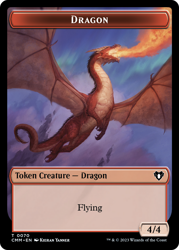 Dragon // Kor Ally Double-Sided Token [Commander Masters Tokens] | Devastation Store