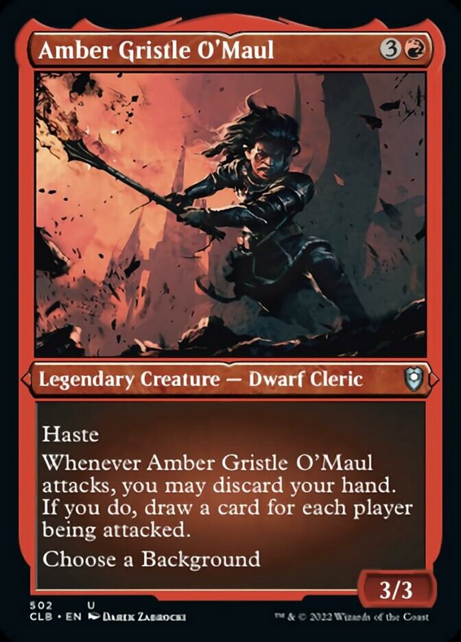 Amber Gristle O'Maul (Foil Etched) [Commander Legends: Battle for Baldur's Gate] | Devastation Store
