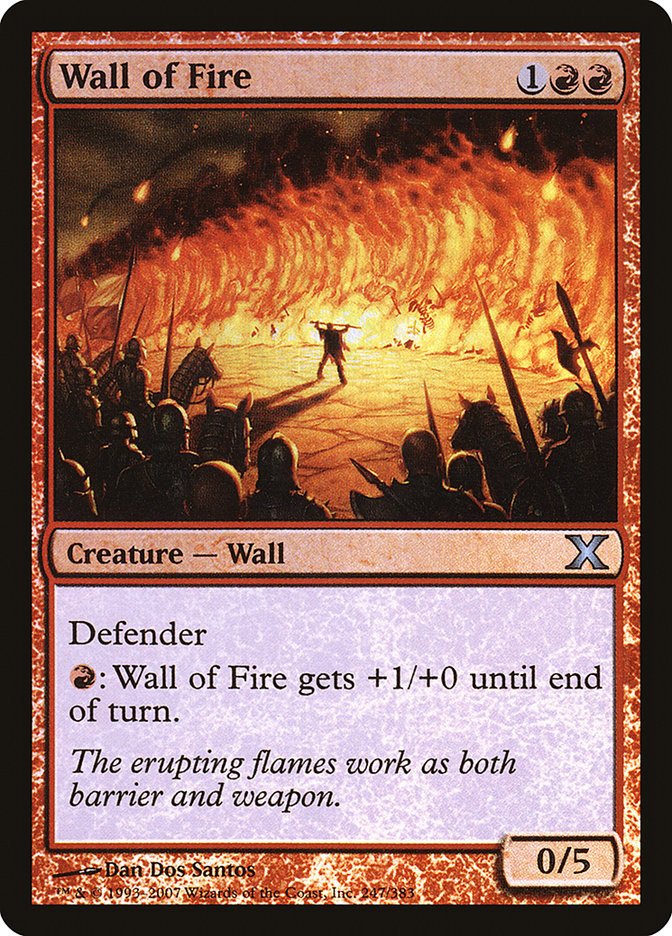 Wall of Fire (Premium Foil) [Tenth Edition] | Devastation Store