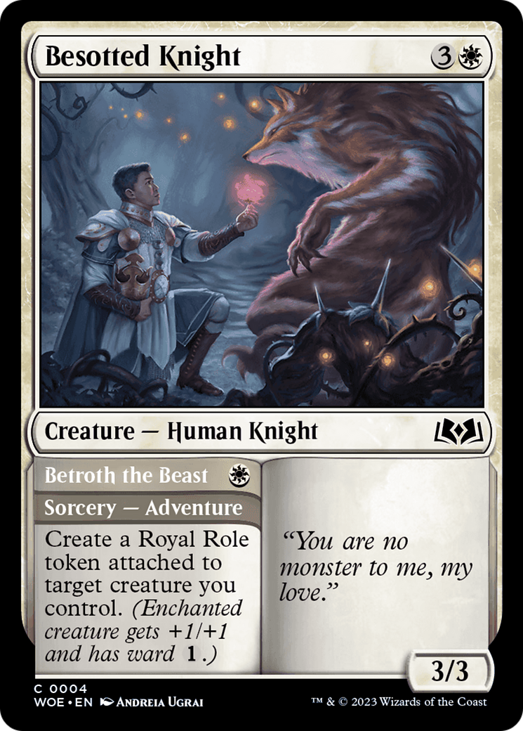 Besotted Knight // Betroth the Beast [Wilds of Eldraine] | Devastation Store
