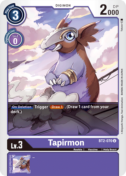 Tapirmon [BT2-070] [Release Special Booster Ver.1.0] | Devastation Store